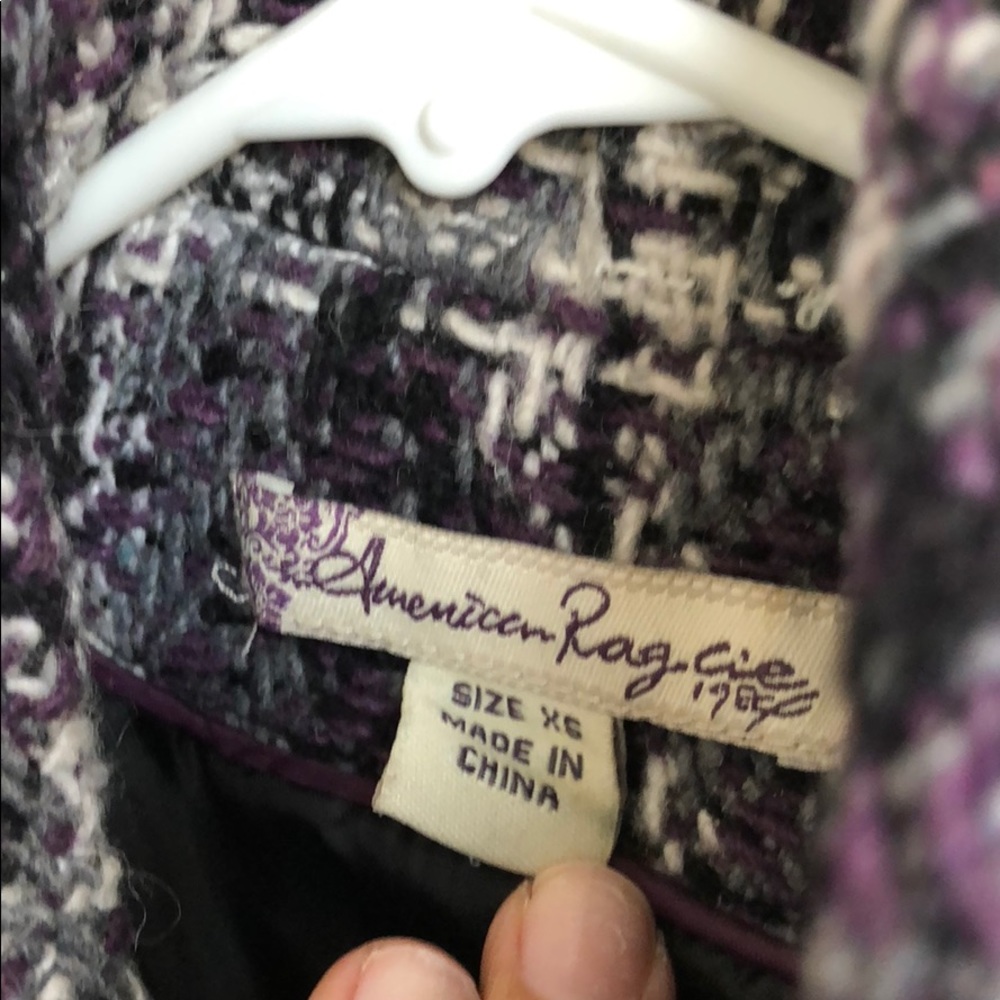 American Rag Patterned Wool Coat - Picture 2 of 3